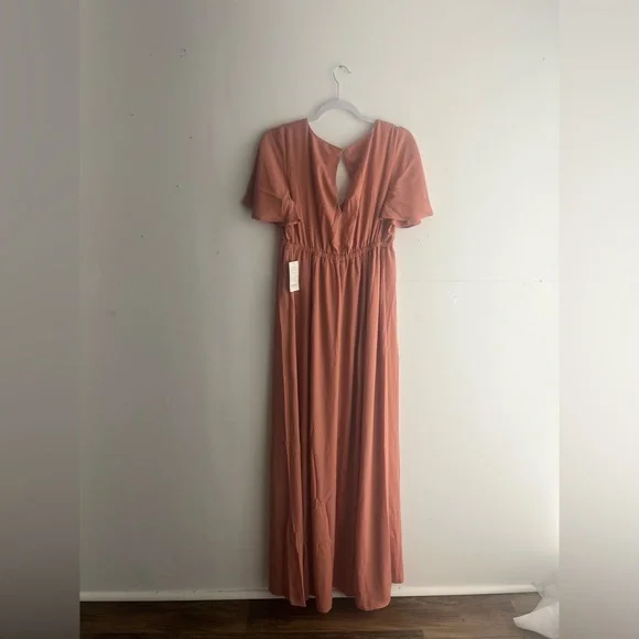 Show Me Your Mumu Emily Empire Waist Flowy Maxi Dress in Mauve Crisp Size Medium - Picture 2 of 4